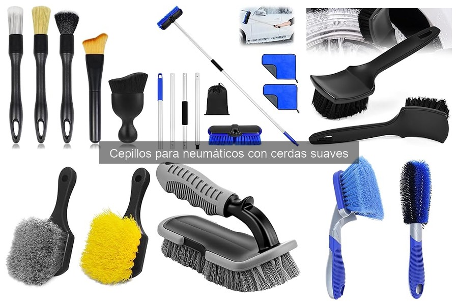 Beneficios de los cepillos para neumáticos con cerdas suaves