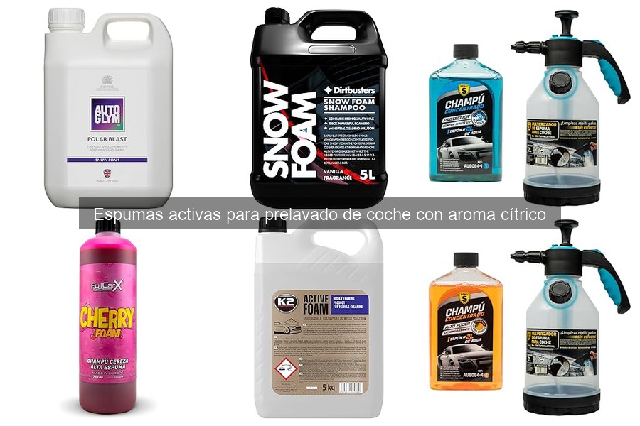 Cómo usar espuma activa para prelavado de coche cítricos