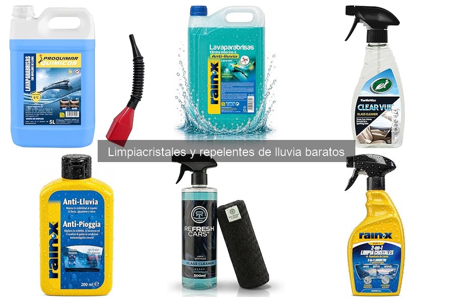 Cómo usar limpiacristales y repelentes de lluvia eficazmente