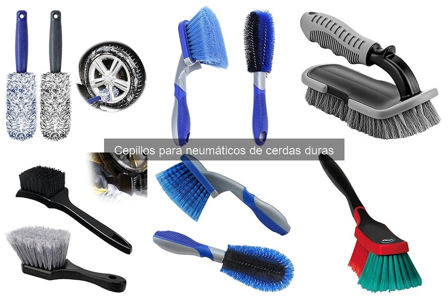 Cómo usar un cepillo de cerdas duras para neumáticos correctamente