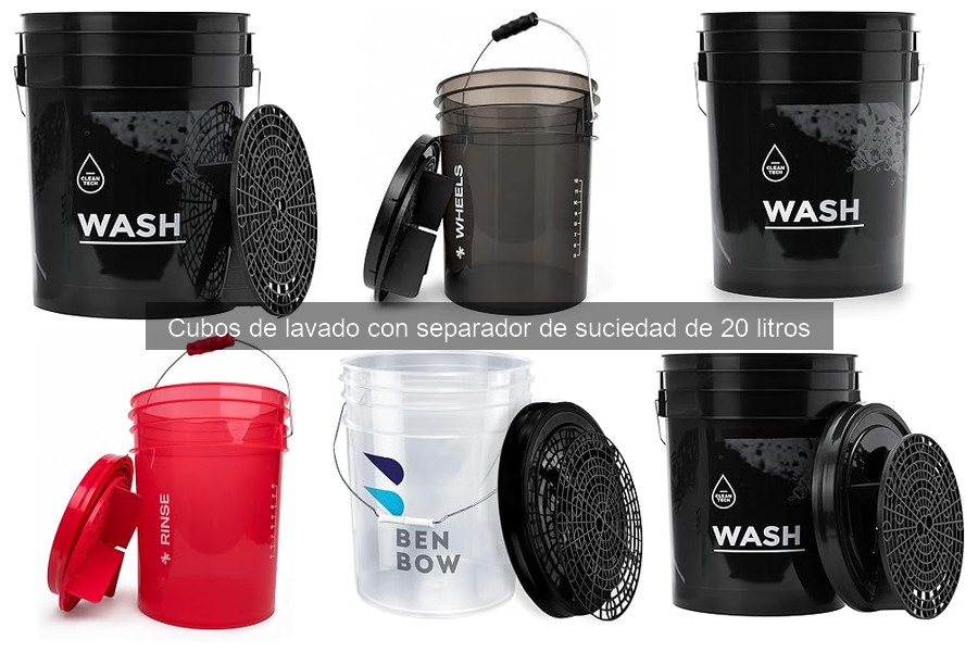 Cómo usar un cubo de lavado con separador de suciedad de 20 litros