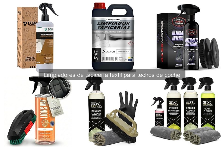 Cómo utilizar un limpiador de tapicería textil en el techo del coche