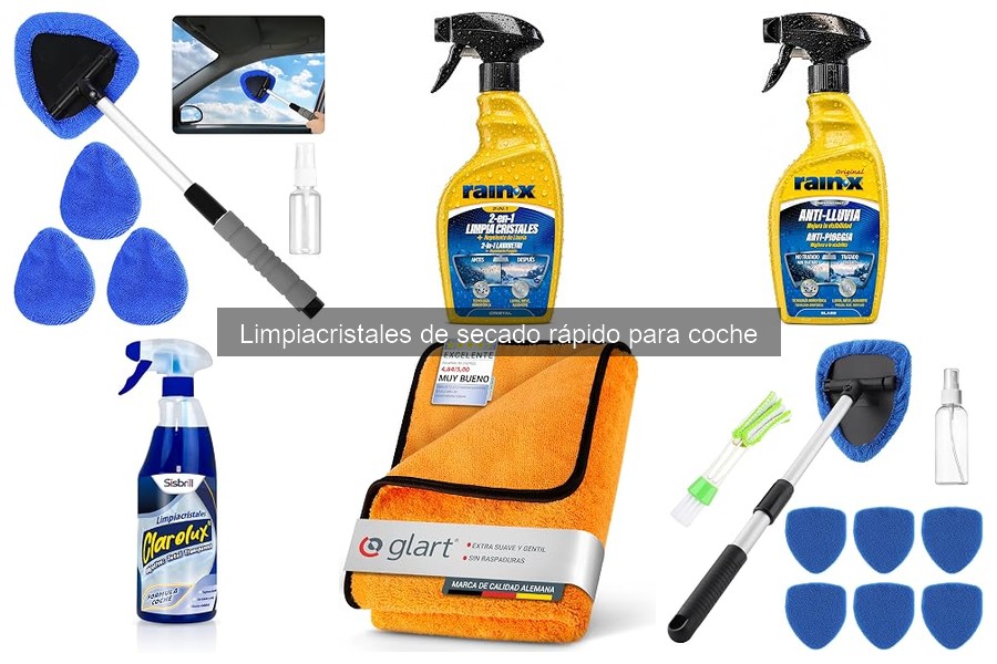Comparativa de limpiacristales de secado rápido para coche