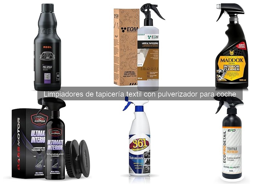 Comparativa de los mejores limpiadores de tapicería textil para coches