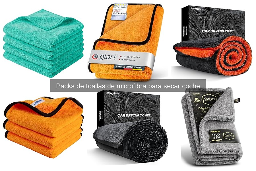 Comparativa de toallas de microfibra para secar coches
