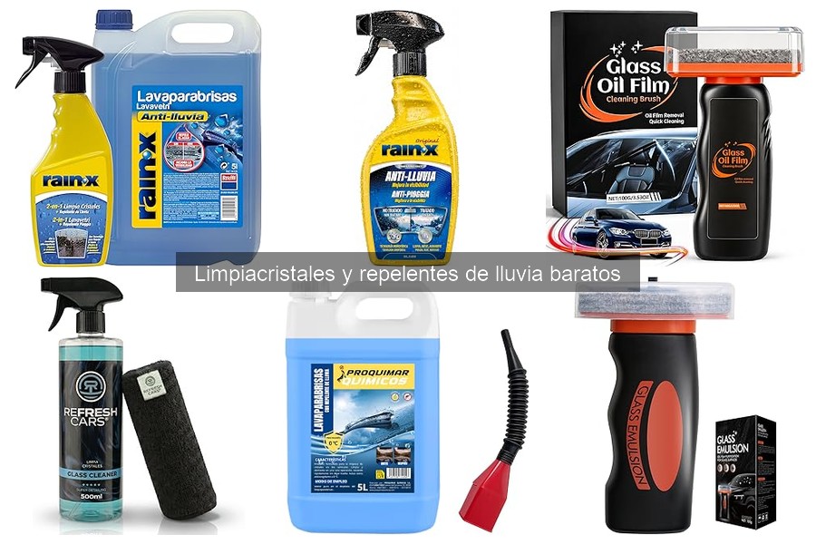 Dónde comprar limpiacristales y repelentes de lluvia baratos