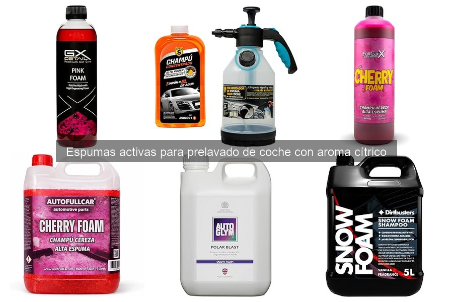 Espuma activa para prelavado de coche con aroma cítrico