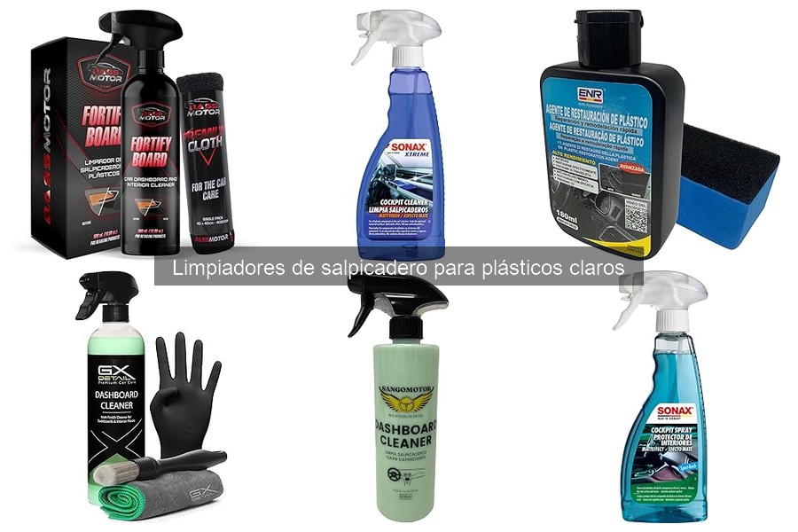 Guía para aplicar limpiadores de salpicadero en plásticos claros