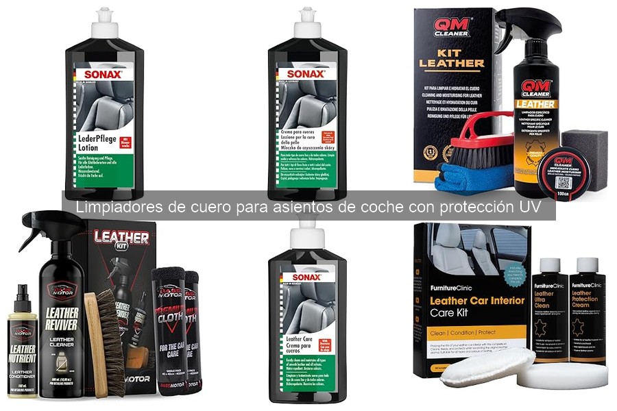 Limpiadores de cuero para asientos de coche con protección UV