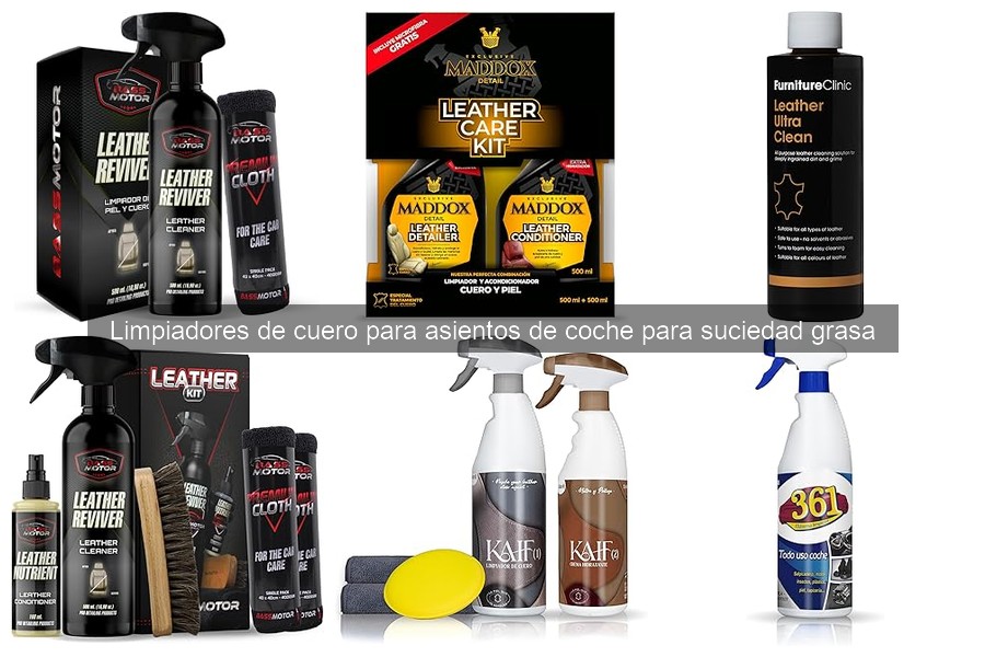 Limpiadores de cuero para eliminar manchas de grasa en asientos