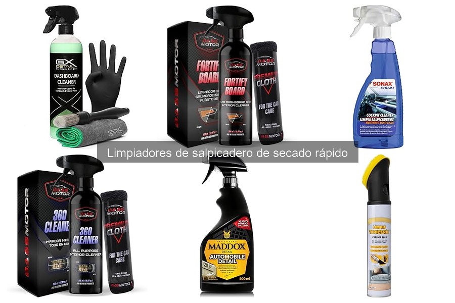 Limpiadores de salpicadero de secado rápido: características y beneficios