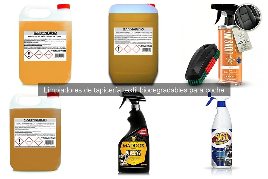 Limpiadores de tapicería textil biodegradables para coche