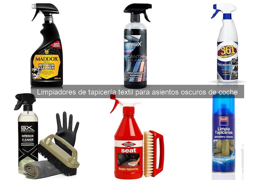 Limpiadores de tapicería textil para asientos oscuros de coche