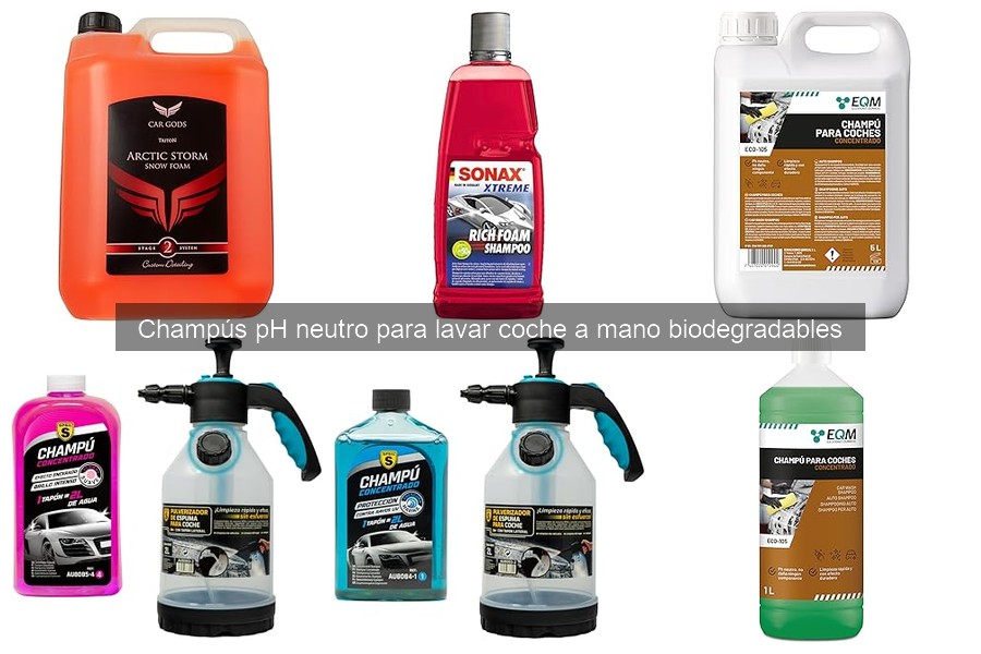 Mejores champús pH neutro biodegradables para lavar el coche