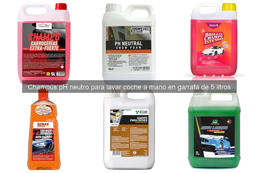 Mejores champús pH neutro para lavar coche a mano