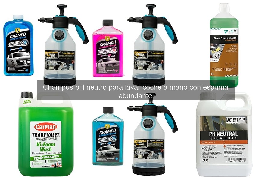 Mejores champús pH neutro para lavar coches a mano (2026)