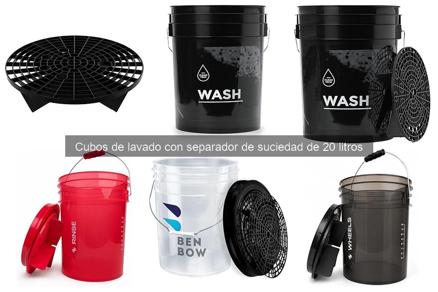 Mejores cubos de lavado con separador de suciedad 20L