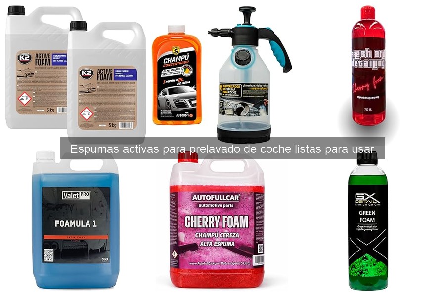 Mejores espumas activas para prelavado de coche en 2026