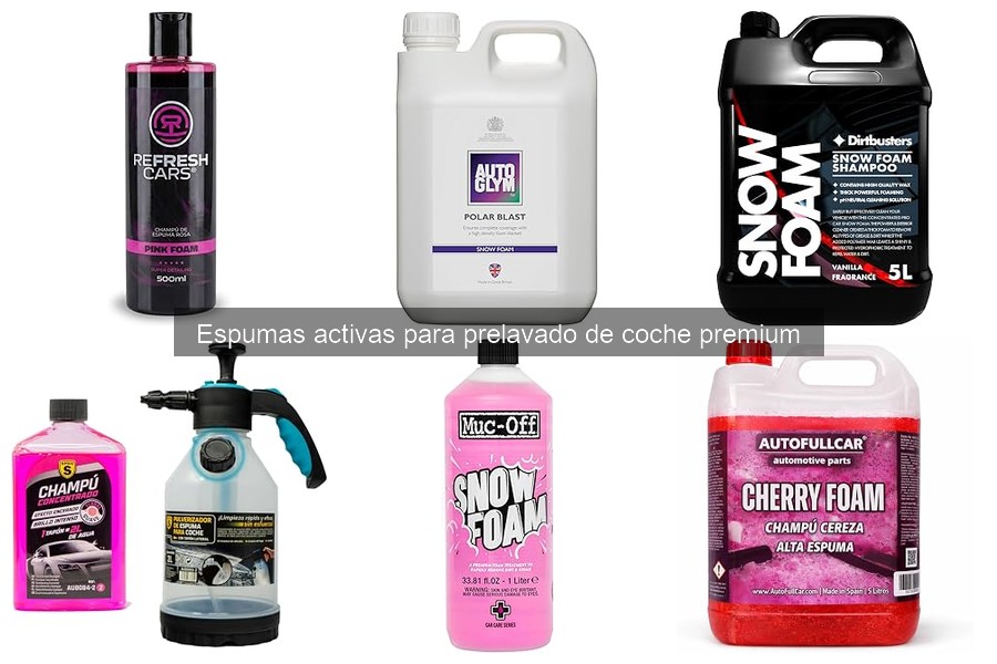 Mejores espumas activas premium para prelavado de coche