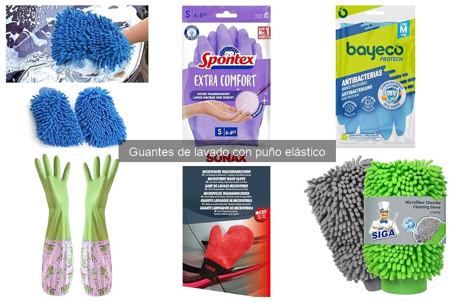 Mejores guantes de lavado con puño elástico para detailing