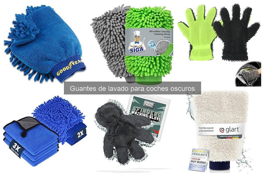 Mejores guantes de lavado para coches oscuros en 2026