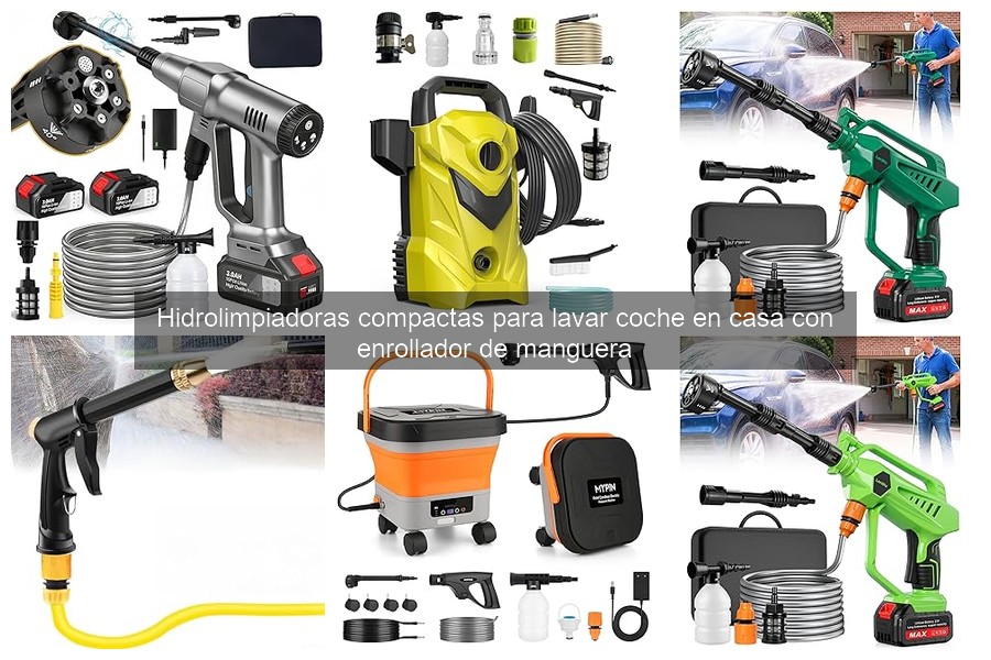 Mejores hidrolimpiadoras compactas con enrollador para coche