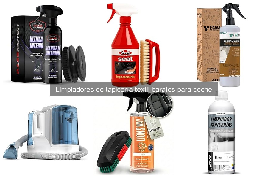 Mejores limpiadores de tapicería textil baratos para coche