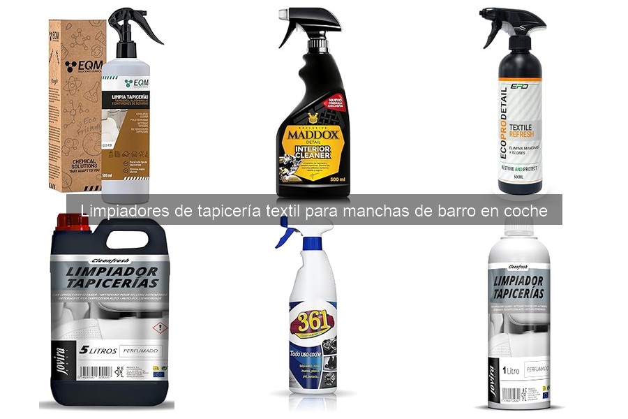 Mejores limpiadores de tapicería textil para barro en coche