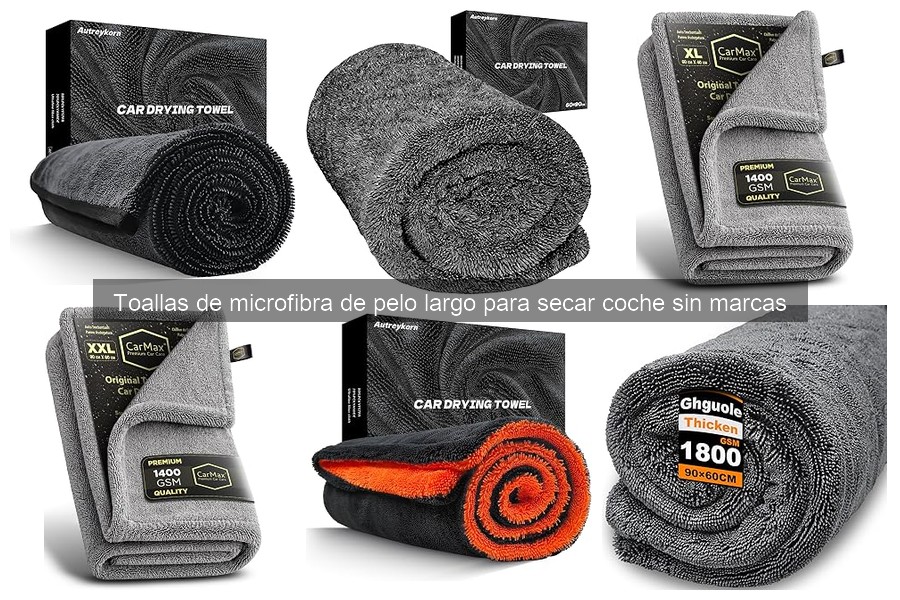 Mejores toallas de microfibra pelo largo para secar coche