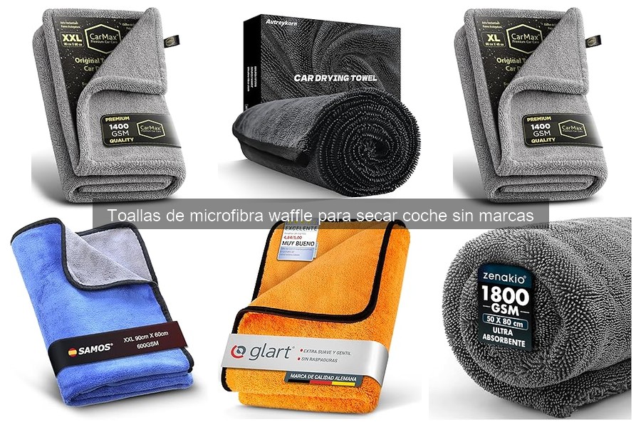 Mejores toallas de microfibra waffle para secar coche sin marcas