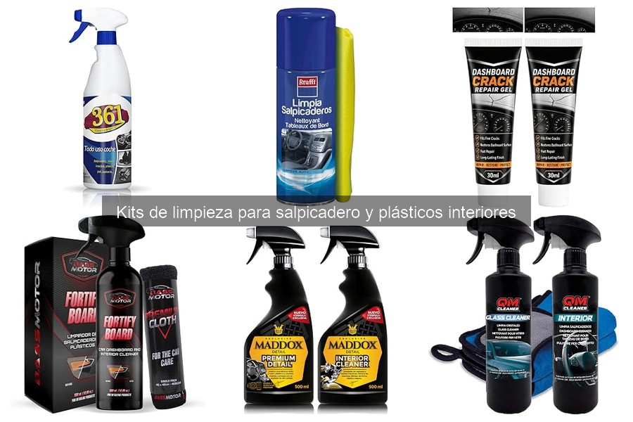 Productos esenciales para un kit de limpieza de salpicadero