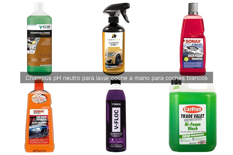 ¿Qué es un champú pH neutro para lavar coches blancos?