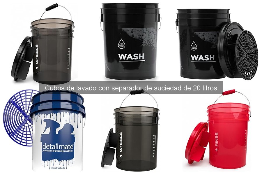 ¿Qué es un cubo de lavado con separador de suciedad de 20 litros?