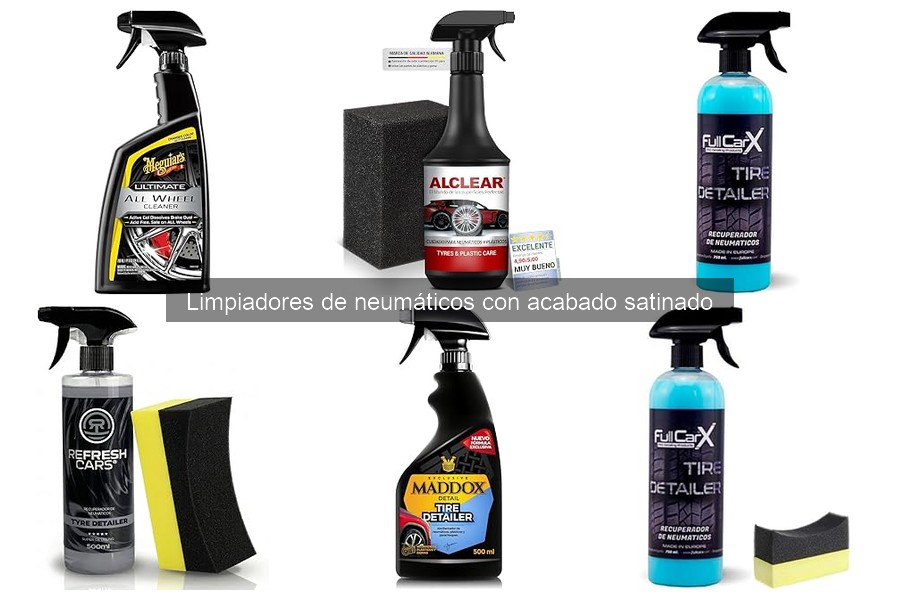 ¿Qué es un limpiador de neumáticos con acabado satinado?