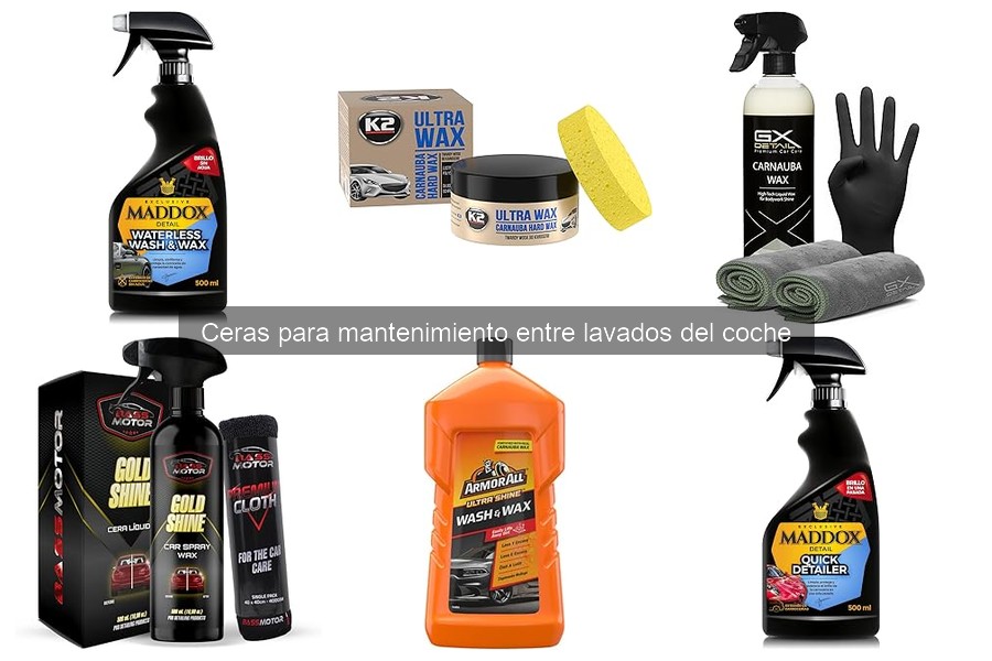 ¿Qué son las ceras para mantenimiento entre lavados del coche?