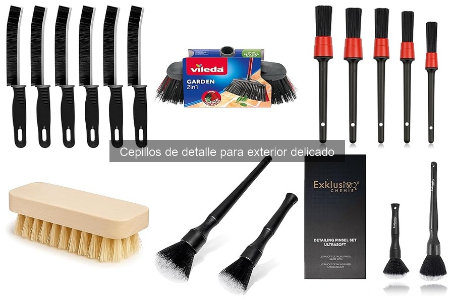 ¿Qué son los cepillos de detalle para exterior delicado?