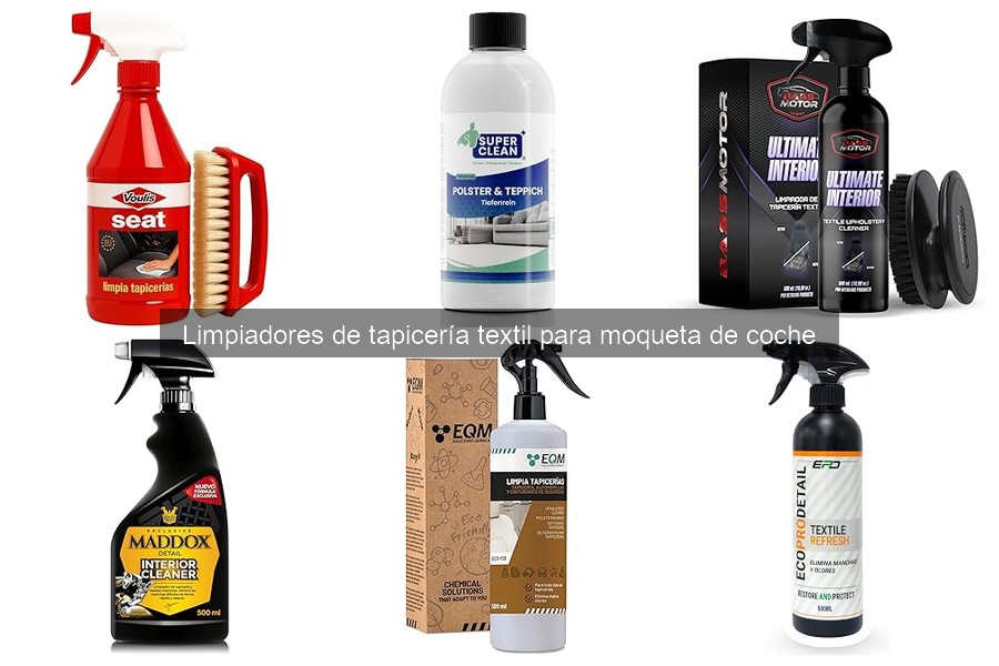 ¿Qué son los limpiadores de tapicería textil para moquetas de coche?